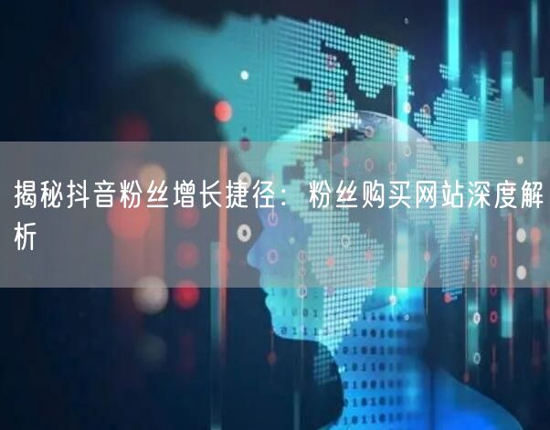 揭秘抖音粉丝增长捷径：粉丝购买网站深度解析